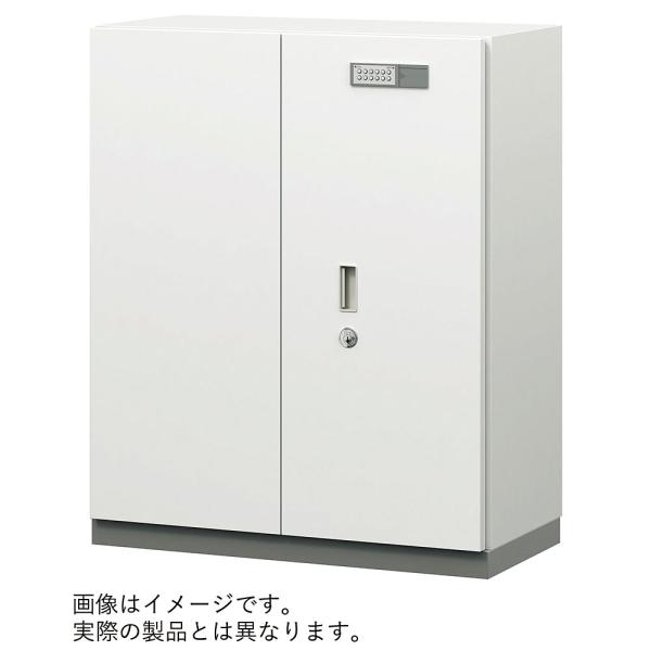 ITOKI イトーキ シンラインセーフ 両開き扉型耐火金庫 テンキー ホワイトグレーW GEM-21BMN3-WE