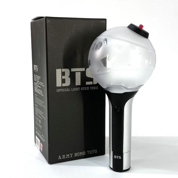 BTS OFFICIAL LIGHT STICK アミボム ペンライト　2本 BTS OFFICIAL LIGHT STICK Ver.2 ペンライト アミボム ※中古 : お宝