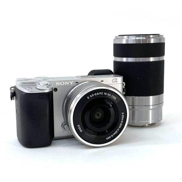 【美品】SONY α6400 レンズキット シルバーレンズ 予備バッテリー付 SONY ソニー α6400 ダブルズームレンズキット シルバー ミラーレス一眼