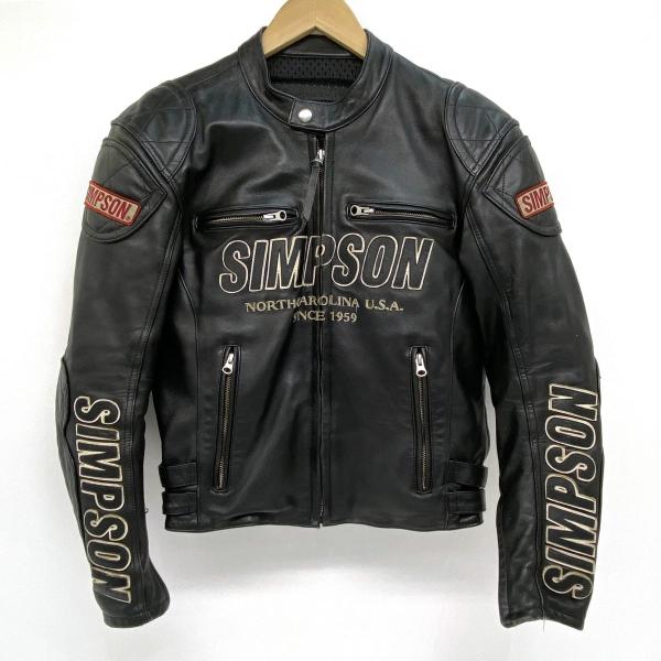 SIMPSON シンプソン 牛革 レザー ライダースジャケット バイク
