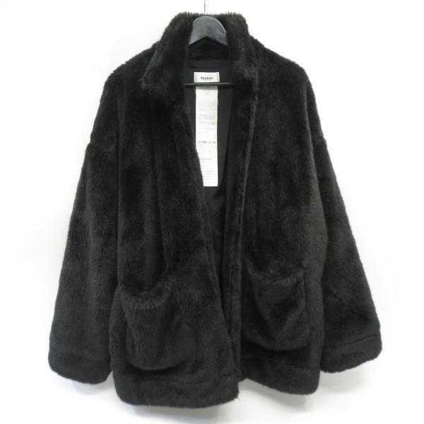 doublet ダブレット 19AW HAND-PAINTED FUR JACKET ハンドペインテッドフェイクファージャケット ブラック 19AW06BL90 kinoko-dou_130s-230123-ym016