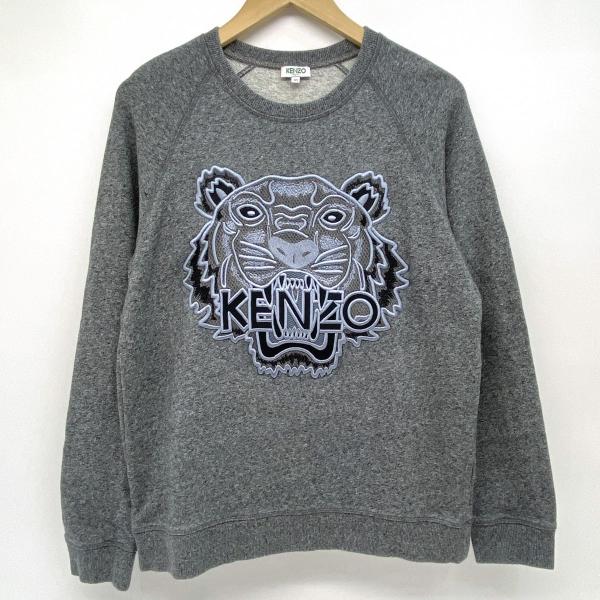 【ポルトガル製】美品　KENZO ケンゾー タイガー刺繍スウェットトレーナー　M KENZO ケンゾー タイガーロゴ刺繍 ラグラン スウェット トレーナー