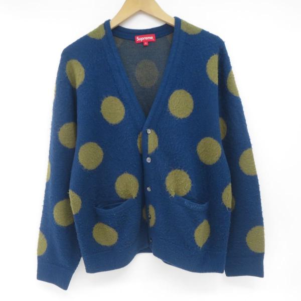 シュプリーム　ドット　カーディガン S Supreme シュプリーム BRUSHED Polka Dot Cardigan ブラッシング