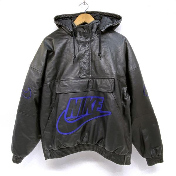 やっさん専用✨ナイキ シュプリーム レザーアノラックボンバージャケット SUPREME シュプリーム × NIKE ナイキ Leather Anorak Bomber レザー