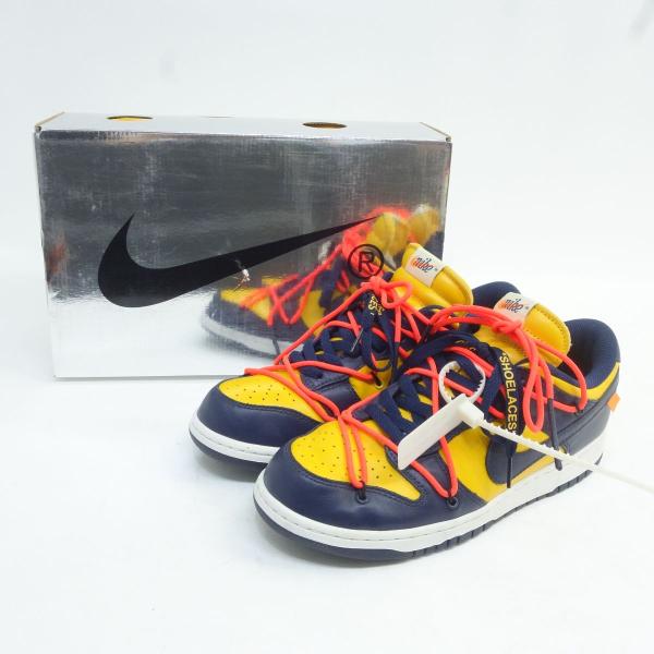 Off-White × NIKE オフホワイト ナイキ DUNK LOW LTHR/OW ダンク ロー CT0856-700 US9 27cm 箱有 ※中古