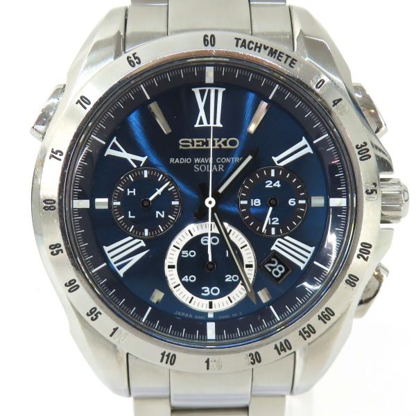 SEIKO セイコー ブライツ クロノグラフ 8B82-0AG0 電波ソーラー 腕時計