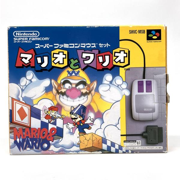 Nintendo スーパーファミコン マウスセット マリオとワリオ ※中古(マウスクリーナー、内箱欠品) 【津山店】