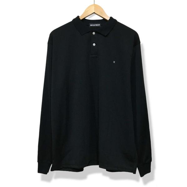 GOD SELECTION XXX ブラック ポロシャツ ロゴワッペン GOD SELECTION