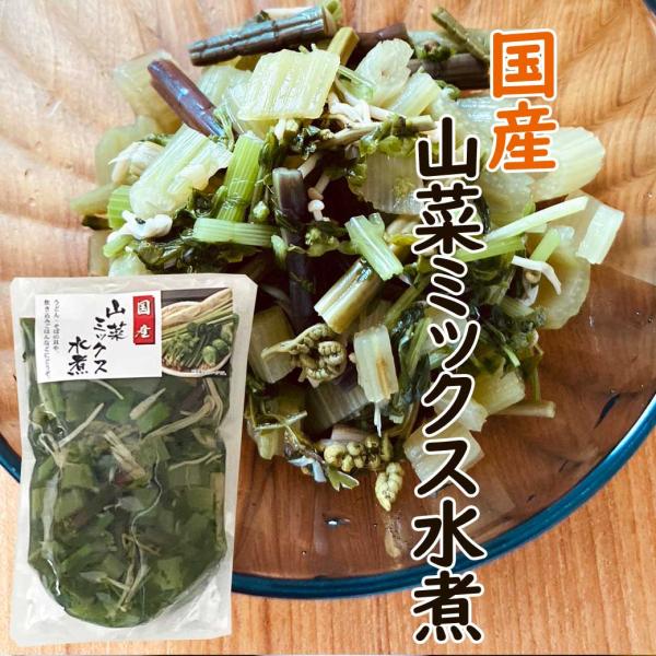 国内産のわらび、ふき、えのき茸、山人参のミックス水煮です。山菜の持つ自然な色合いがきれいなミックスになっています。炊き込みご飯やうどんの具など、様々な料理にお使いいただけます。国産の山菜がたっぷり。サッと水洗いしてすぐにお使いいただけます。...