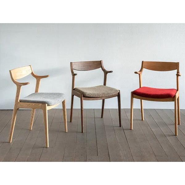 シキファニチア ダイニングチェア ナスビ セミアームチェア 椅子 イス