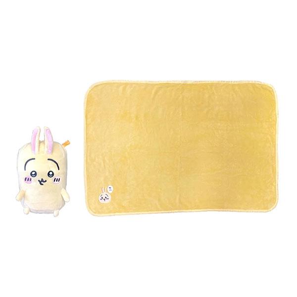 ちいかわ「マスコット巾着付きブランケット(ふわふわうさぎ)」