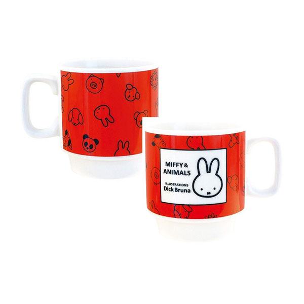 Miffy（ミッフィー） ＆ ANIMALS／スタックマグ(レッド)」 : 金箔屋