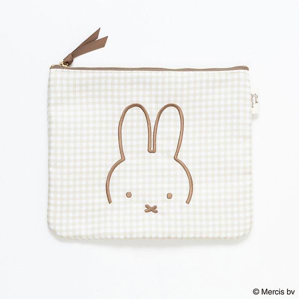 Miffy（ミッフィー） ミッフィー「BRUNA CHECKERED／フラットポーチ