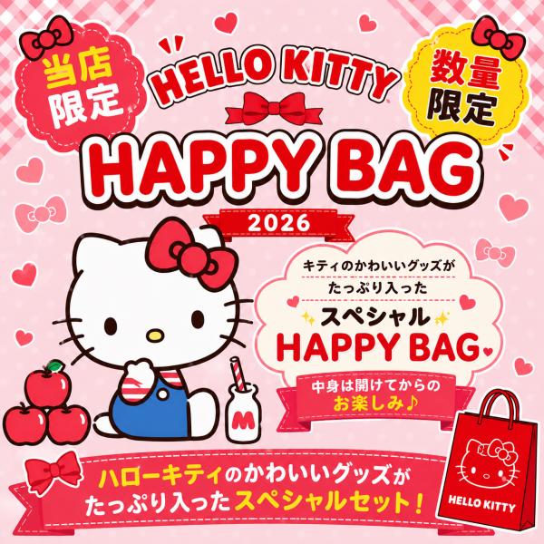 ハローキティ 福袋 ハッピーバッグ サンリオ グッズ キャラクターグッズ インテリア 食器 シール 小物 雑貨 ギフト 誕生日 プレゼント 当店限定 数量限定