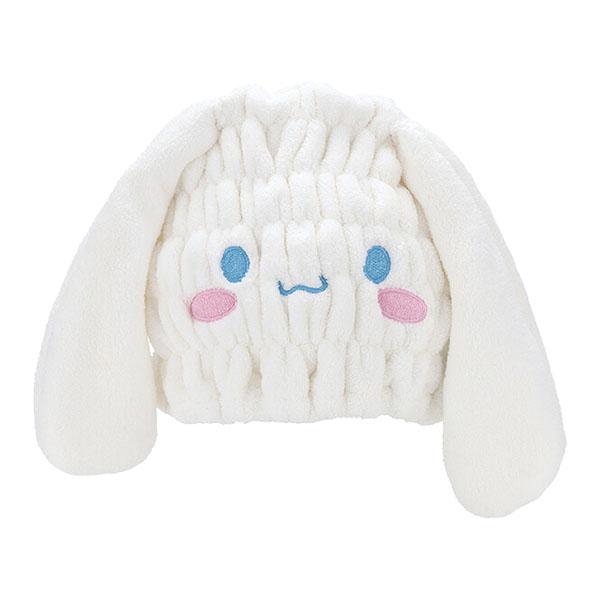 SKT-59108シナモロール「吸水速乾 アニマルタオルキャップ」柔らかで肌触りのいいマイクロファイバー生地のタオルキャップ。お風呂上がりや水遊びの後などに頭に被るだけでしっかり吸水。被るとキャラクターに変身できて可愛い。マイクロファイバー...