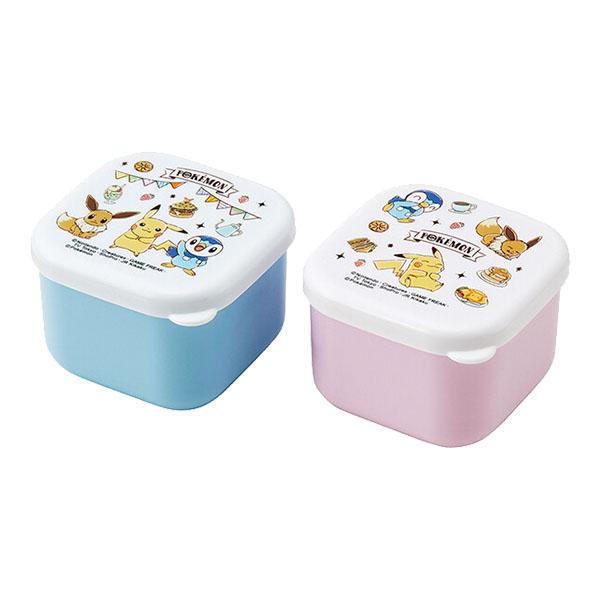 SKT-62353ポケットモンスター「Pokemon Cafe Art/抗菌 ミニシールボックス 2P」ミニサイズのシール容器の2個セット。銀イオン配合の抗菌仕様。サイズ:約65×65×47mm容量:約130ml■生産地：日本■素材・成分：...
