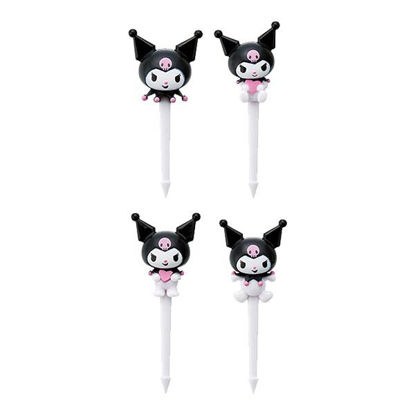 SKT-682650クロミ「ランチピックス 4P」立体的なキャラクターが可愛いランチピックス。4本入り(4種類、各1本)。電子レンジや冷凍庫では使用しない。食洗機では洗えない。■サイズ：約15×5×60mm■生産地：中国■素材・成分：ABS...