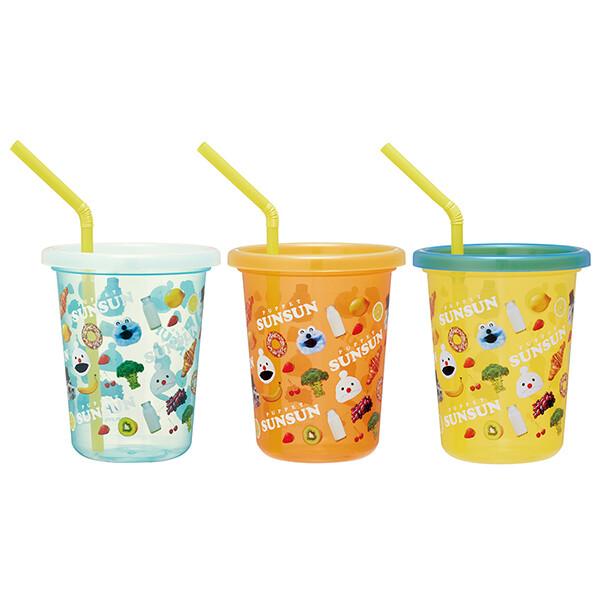 パペットスンスン「ストロー付きタンブラー 320ml 3個セット」 : 金箔