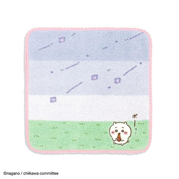 【海外販売NG】ちいかわ「タオルハンカチ(そよかぜ ピンク・ちいかわ)」