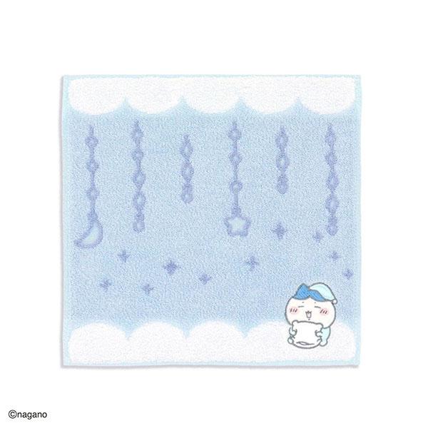 【海外販売NG】ちいかわ「タオルハンカチ(むにゃむにゃ ブルー・ハチワレ)」