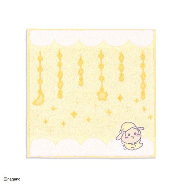 【海外販売NG】ちいかわ「タオルハンカチ(むにゃむにゃ イエロー・うさぎ)」
