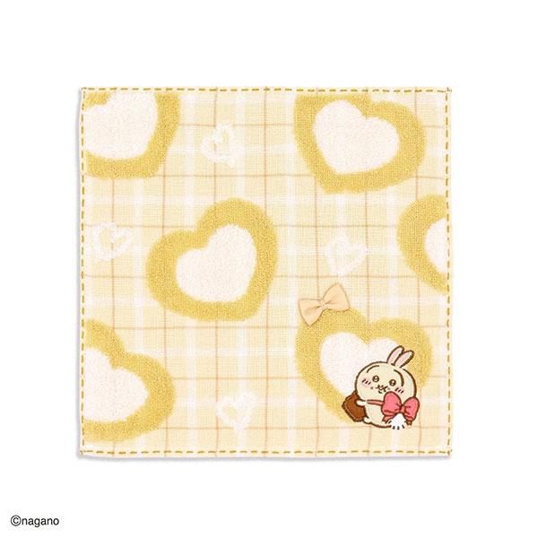 【海外販売NG】ちいかわ「タオルハンカチ(チョコ＆クッキー イエロー・うさぎ)」