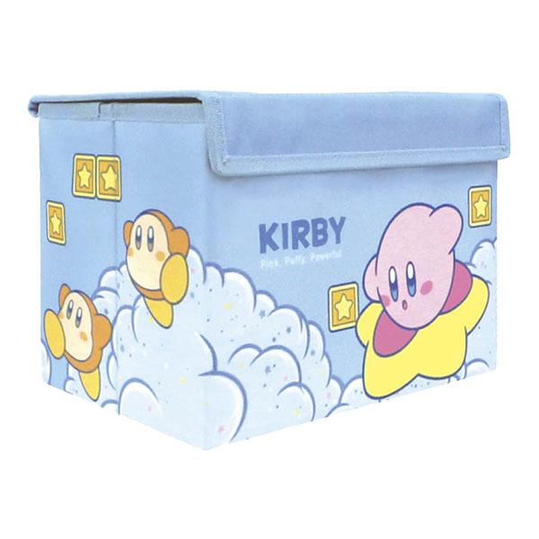 TSF-HK5542679OB星のカービィ「フタ付き折りたたみ収納ボックス(おそら/ブルー)」フタ付きでホコリが入りにくい折りたたみ収納ボックス！■サイズ：約H190×W280×D190mm■重さ：約426g■材質：ポリエステル■原産国：中...