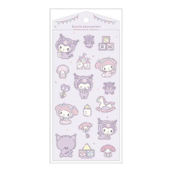[Release date: June 30, 2026]TSF-SR5543795KUサンリオキャラクターズ「マシュマロステッカーズ(クロミ)」サンリオキャラクターズの可愛いマシュマロステッカー！■サイズ：約H175×W90mm■パッケー...