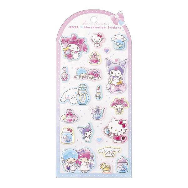 [Release date: February 28, 2026]TSF-SR5562005CSサンリオキャラクターズ「ジュエルマシュマロステッカーズ(コスメ/集合)」大人気サンリオキャラクターズストーン付きのマシュマロステッカー！■サイズ...