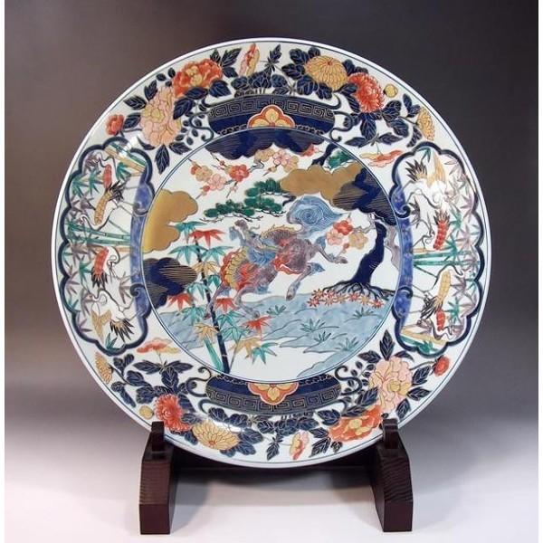 【35万円→お正月超特価】有田焼 古伊万里様式 孔雀絵皿？(大皿) 35万円→お正月超特価】有田焼 古伊万里様式 孔雀絵皿？(大皿)