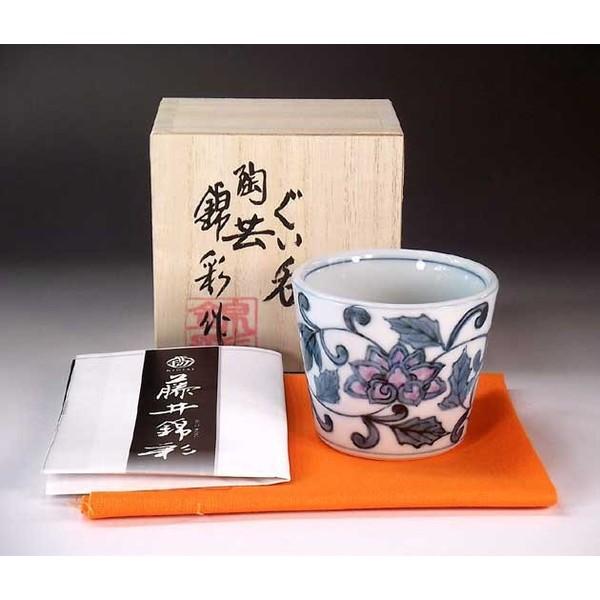 金襴手 花地文に牡丹文 大振蕎麦猪口 金襴手 花地文に牡丹文 大振蕎麦猪口