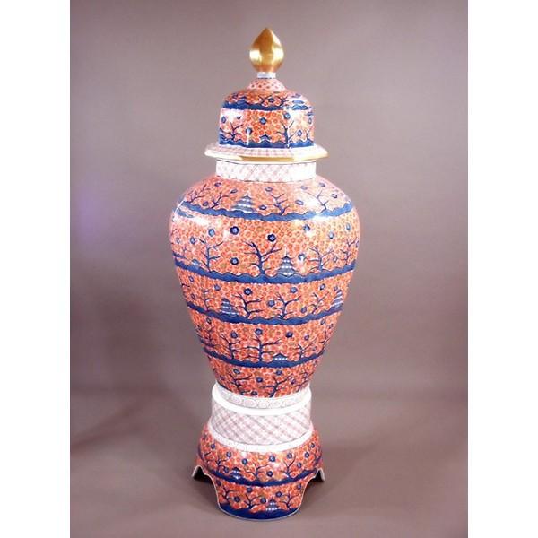 有田焼 染錦金彩満開桜絵飾り沈香壺｜陶芸作家 藤井錦彩 作 : gerawg  