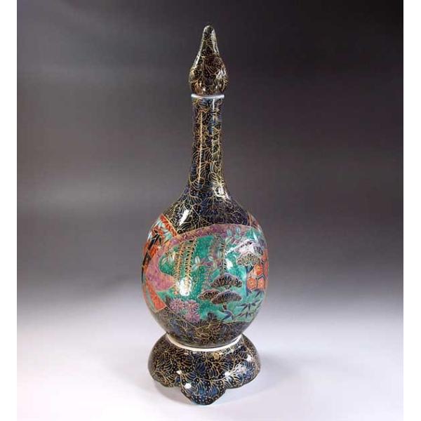 古伊万里様式金欄手花文様飾り壺｜有田焼 陶芸作家 藤井錦彩作