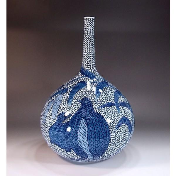 有田焼 藤井錦彩の染付丸文様鶉絵花瓶の魅力を詳細解説