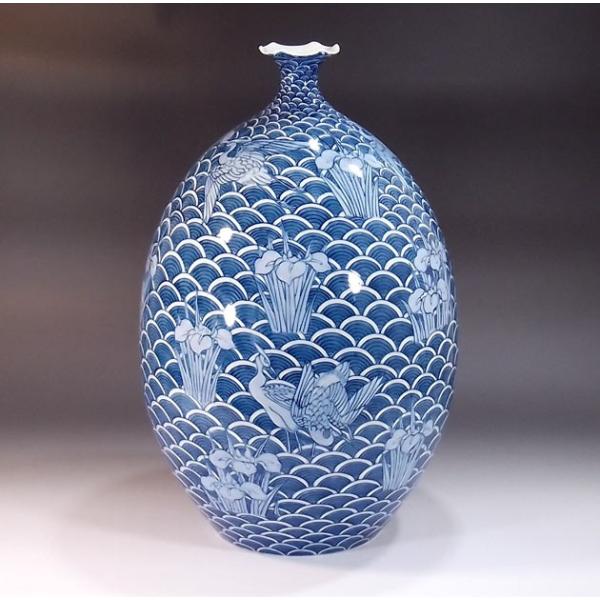 有田焼の花瓶、作家物 有田焼 秀峰作 花瓶 壺 フラワーベース 花鳥紋 木箱入 - メルカリ