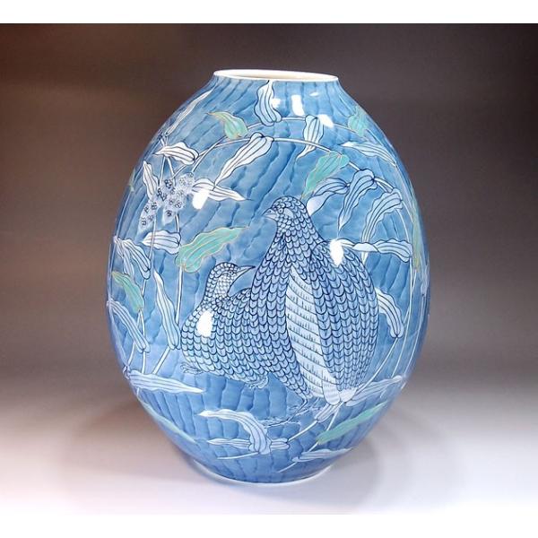 染付金彩鶉絵花瓶｜有田焼の伝統美を贈る特別品