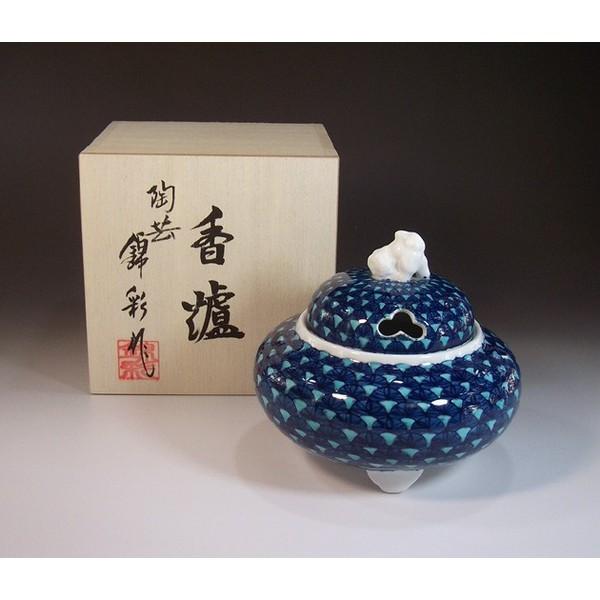 2011 有田焼 弥左衛門 作 染錦鳳文　香炉　未使用 2011 有田焼 弥左衛門 作 染錦鳳文香炉未使用