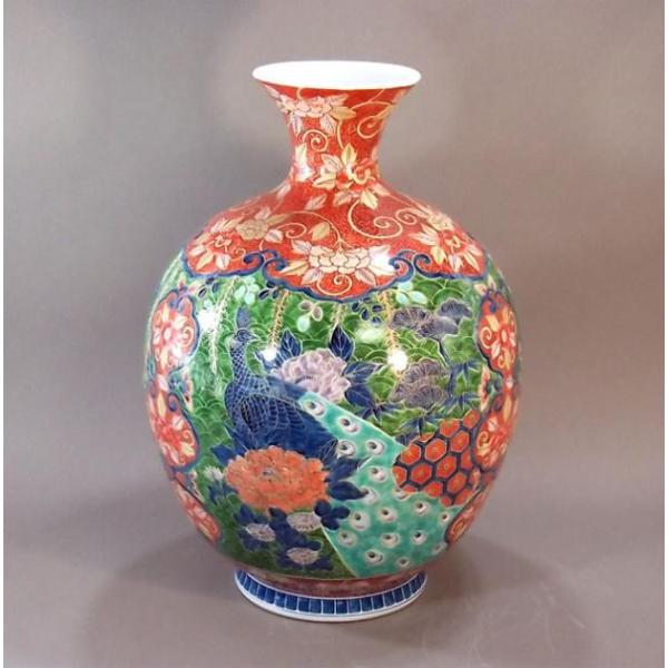 有田焼 錦彩窯　藤井錦彩作　特大花瓶 金彩花鳥図特大花瓶｜有田焼 陶芸作家 藤井錦彩作 : 有田焼 藤井錦彩窯