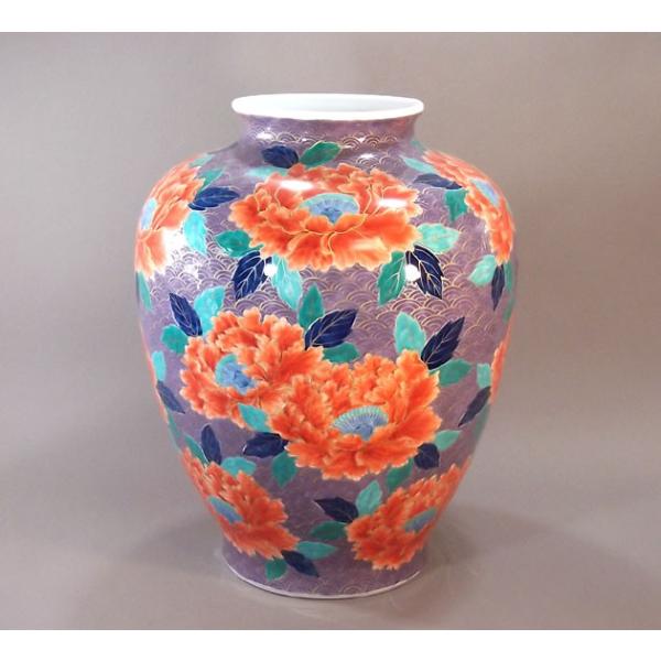 有田焼　花瓶　花器 花入　総手描き　金彩陶芸作家 藤井錦彩 作　【定価19万】 東京・恵比寿 / 有田焼やきもの市場】プラチナ流水 金魚絵 花瓶