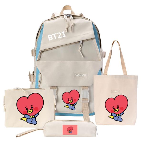 台湾限定　BT21　リュックバッグ　（R013）　ＣＯＯＫＹ BTS BT21 Simple Backpack - Heartnseoulshop – HeartnSeoul