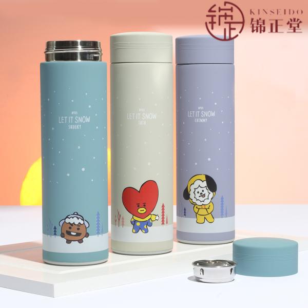BTS タンブラー　パープル　魔法瓶 防弾少年団(BTS) - 12/9まで❗BT21公式 COOKY タンブラー 水筒
