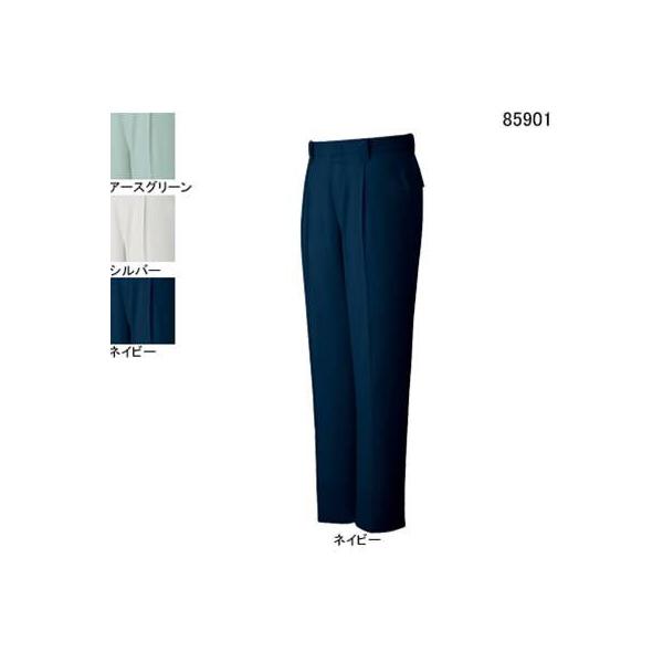 自重堂 85901 まるごとストレッチワンタックパンツ フェブロサマーストレッチトロ（ポリエステル90％・綿10％） ストレッチ伸び率約12％ 帯電防止素材