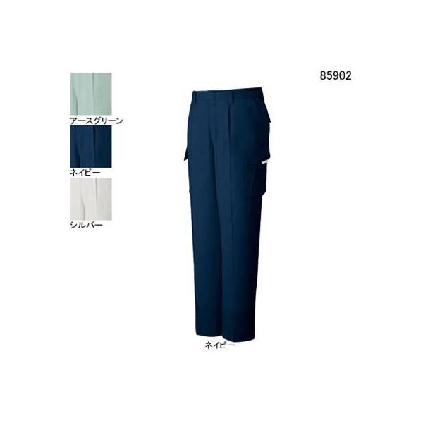 自重堂 85902 まるごとストレッチワンタックカーゴパンツ フェブロサマーストレッチトロ（ポリエステル90％・綿10％） ストレッチ伸び率約12％ 帯電防止素材