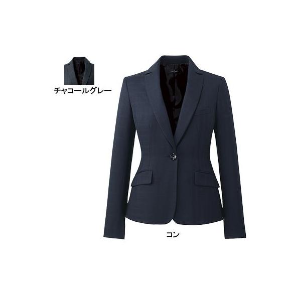 ピエ J8120 ジャケット 17号〜19号 【事務服・制服・オフィスウェア】 ピエ J8120 ジャケット 17号-19号 (事務服・制服・オフィスウェア