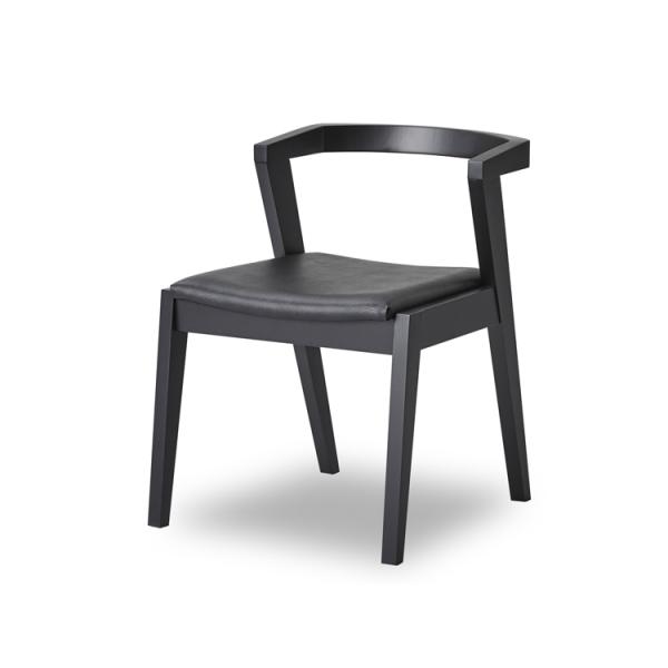 ブラック ダイニングチェアキレット 1脚 完成品 NIPPONAIRE ニッポネア