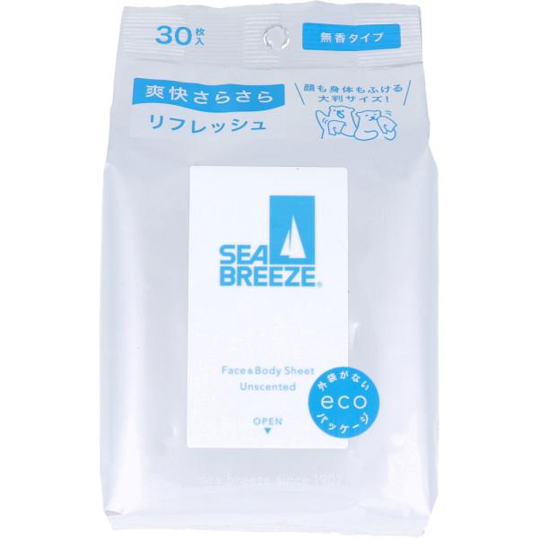 爽快さらさら香りの気にならない無香タイプ拭いた瞬間、すっきり爽快リフレッシュ！<br>汗や肌の汚れをしっかり拭き取り、肌もキモチも快適に。●植物由来ブレンドハーブエッセンス配合。●爽快成分(L-メントール)配合。●１枚で顔も身体...
