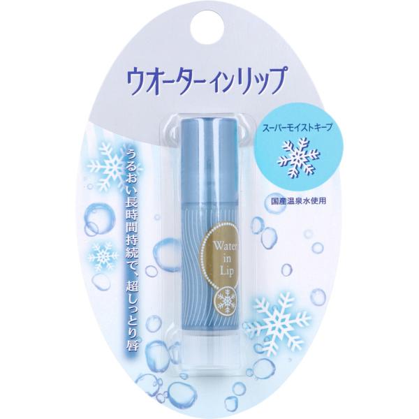うるおい長時間持続で、超しっとり唇。超しっとりの保湿力で、うるおい長時間持続。●うるおい長時間持続。●国産温泉水使用。●紫外線から唇を守るSPF12・PA＋。●スクワラン配合(保湿)。