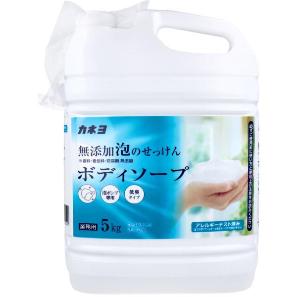【業務用】 無添加泡のせっけんボディソープ 泡ポンプ専用 低臭タイプ 5kg