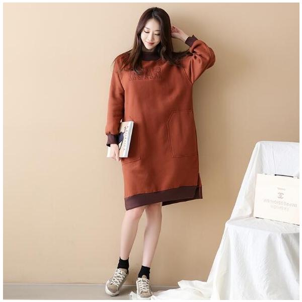 ワンピ トップ ススウェット ワンピース 膝丈 長袖 トレーナーレディース 秋 冬 長袖 ワンピ あったか ミディ丈 Aライン 温活 Sasa219 Buyee Buyee 日本の通販商品 オークションの代理入札 代理購入