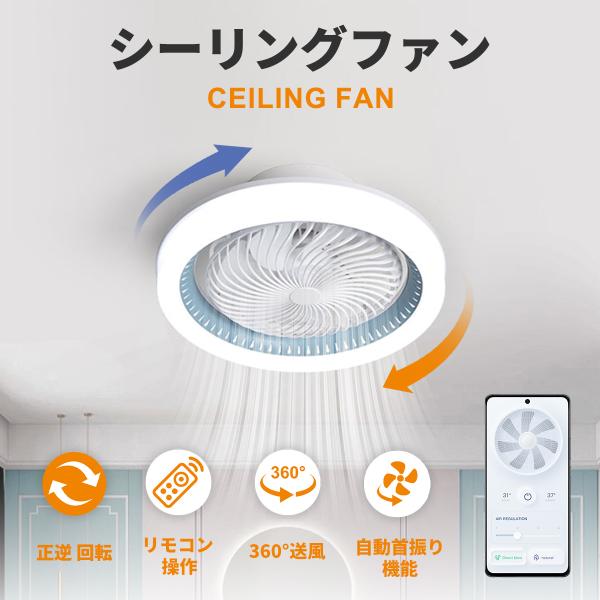 【試運転のみ】LED シーリングファンライト 首振り　3500LM 省エネ 試運転のみ】LED シーリングファンライト 首振り 3500LM 省エネ